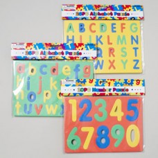 FOAM PUZZLE ALPHABET & NUMBERS 3AST STYLES X 4 BRIGHT COLORS, Case Pack of 48   566495621